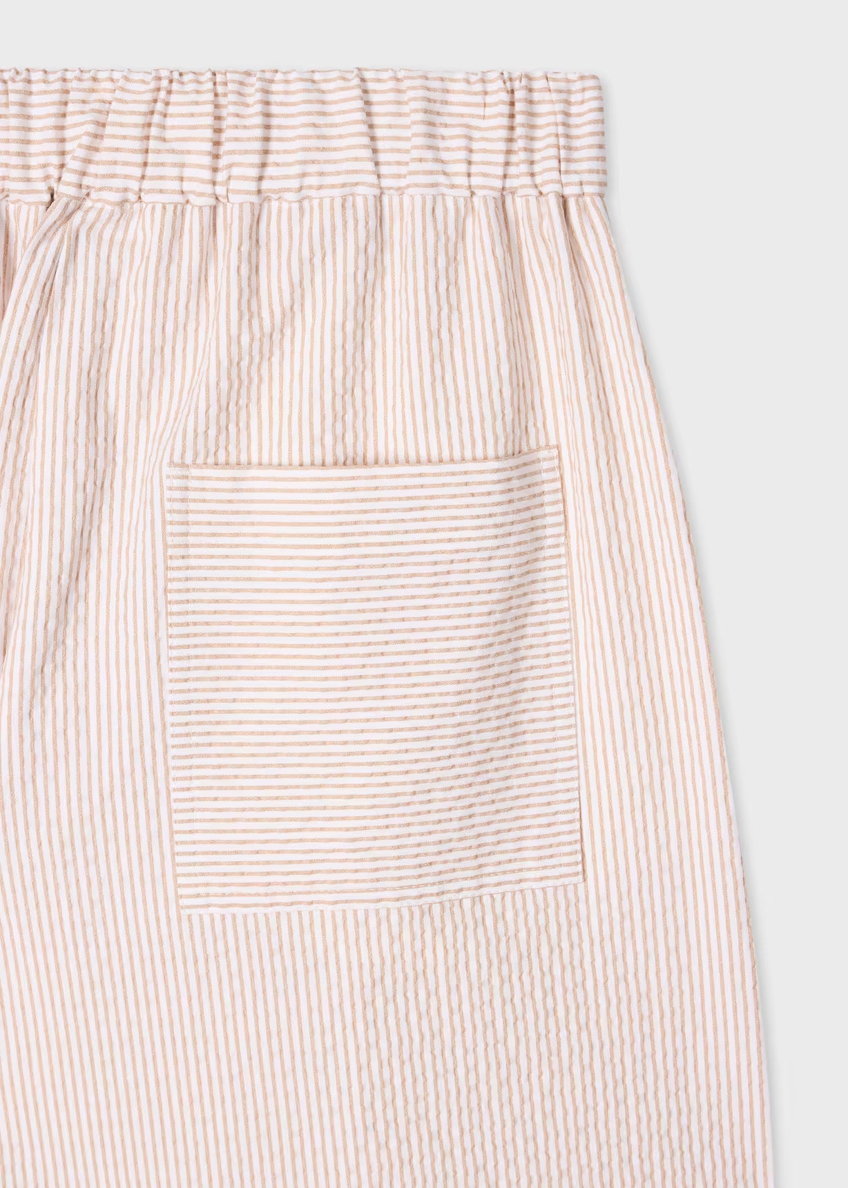 Women's Stripe Seersucker Trousers - White