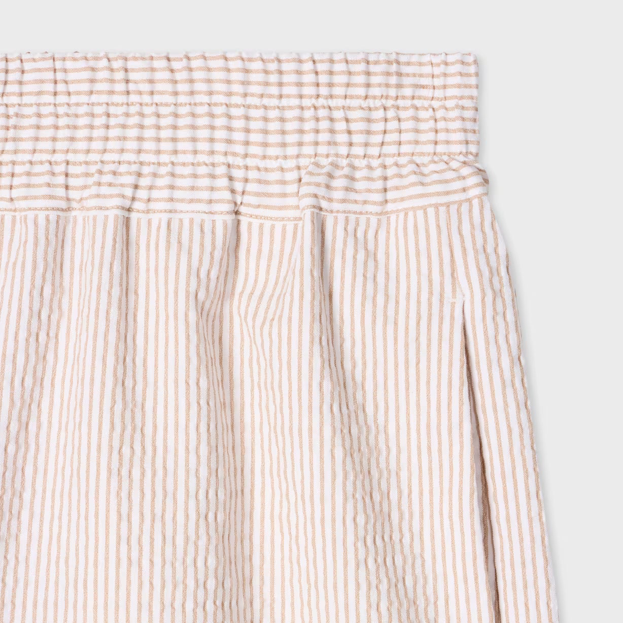 Seersucker Stripe Shorts - White