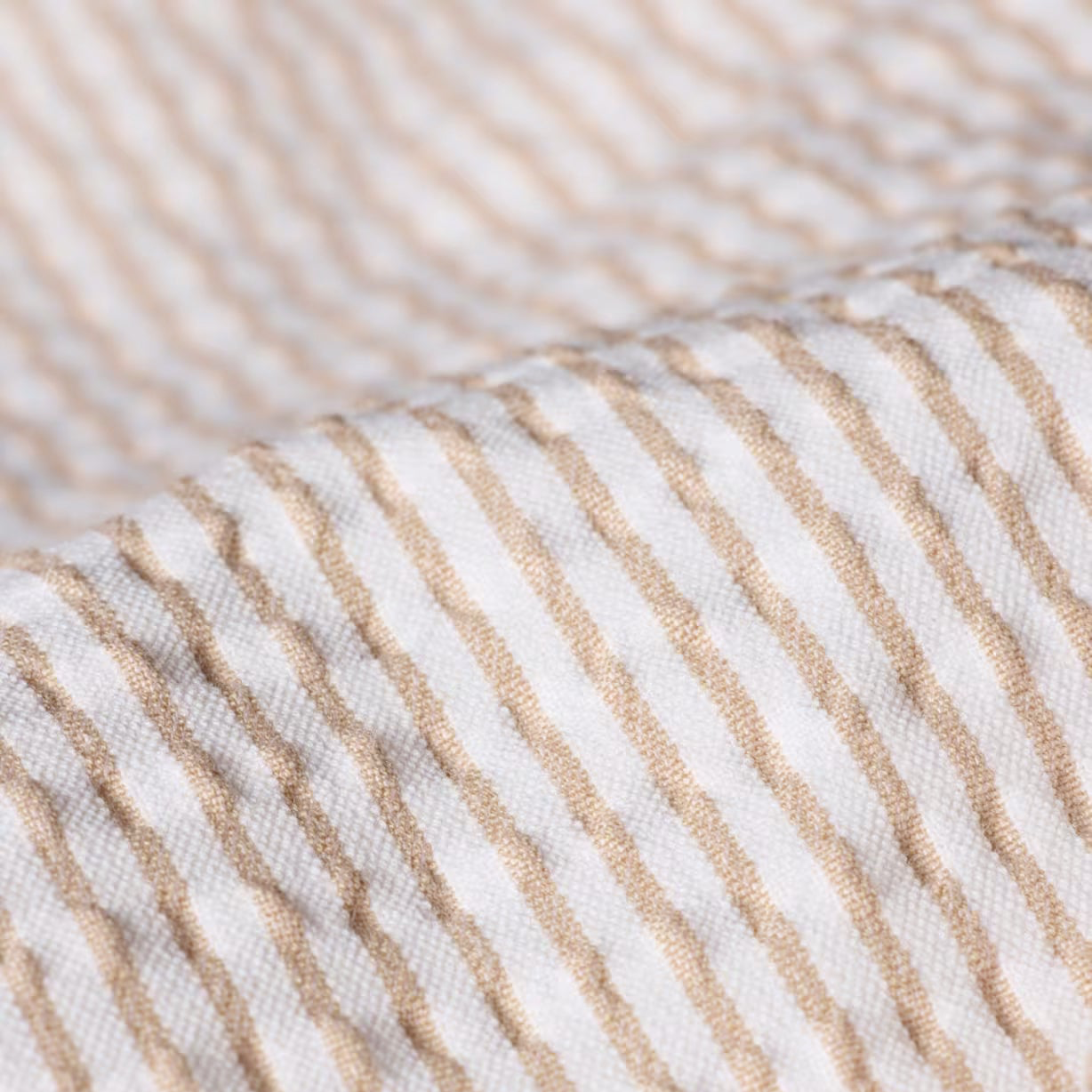 Seersucker Stripe Shorts - White