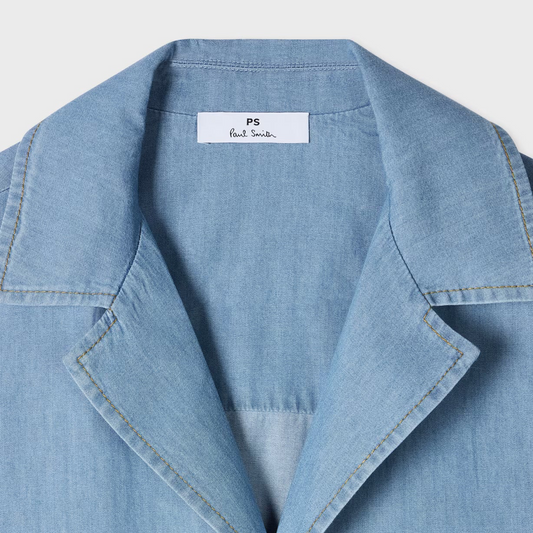 Chambray Short Sleeve Shirt - Blue