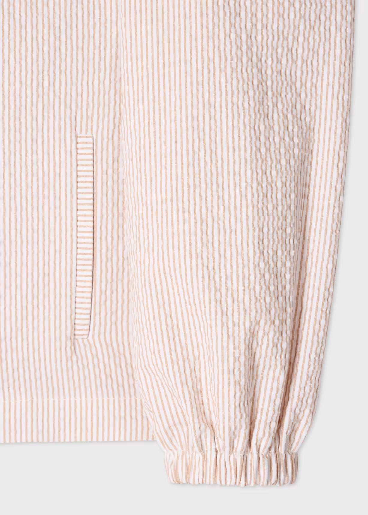 Seersucker Stripe Jacket - White/Pink