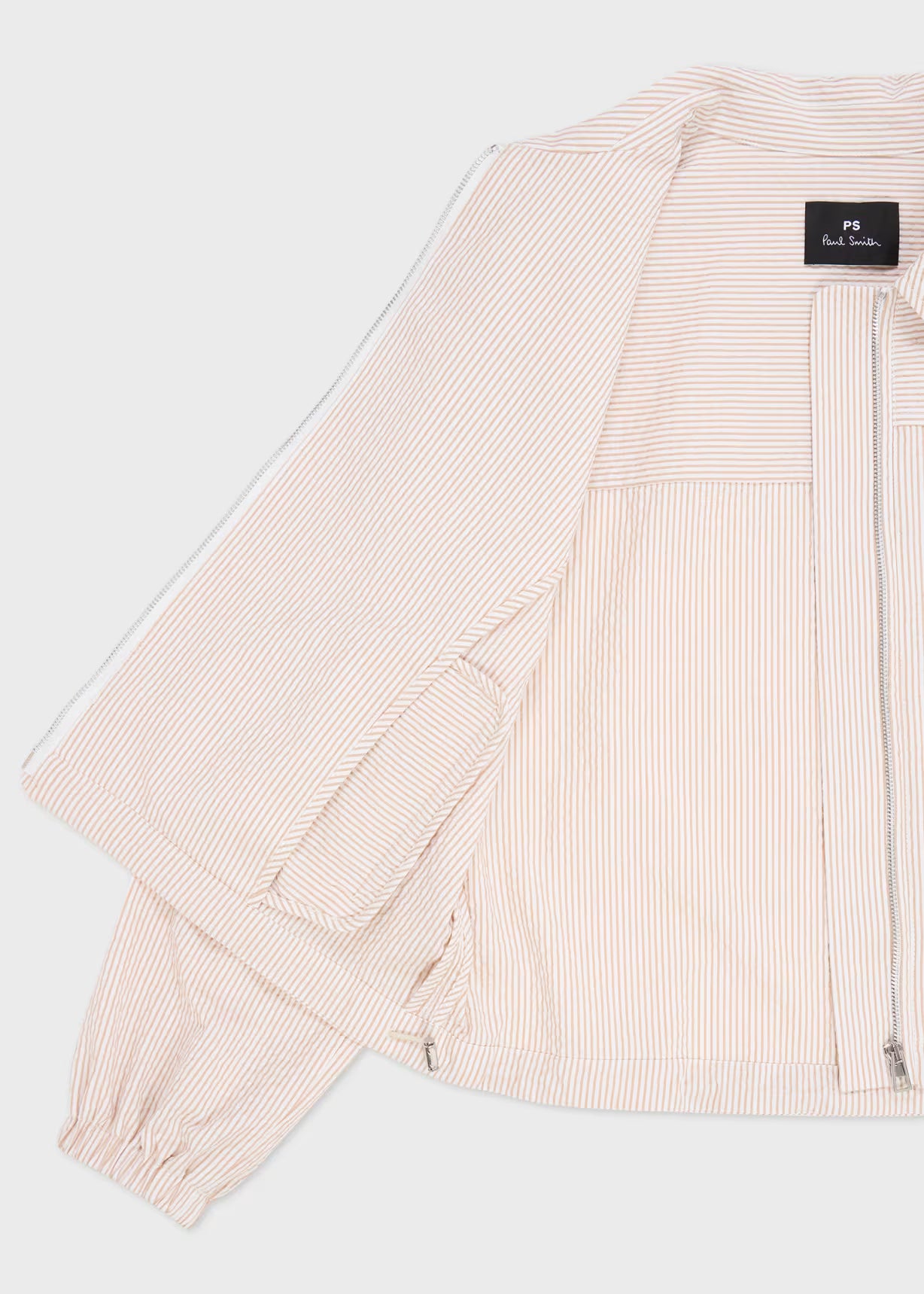 Seersucker Stripe Jacket - White/Pink