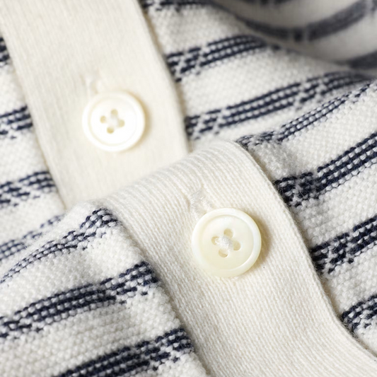 Knitted Stripe Waistcoat - White