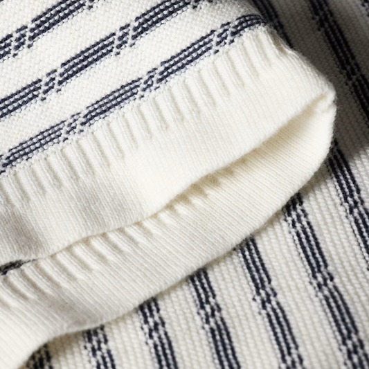 Knitted Stripe Waistcoat - White