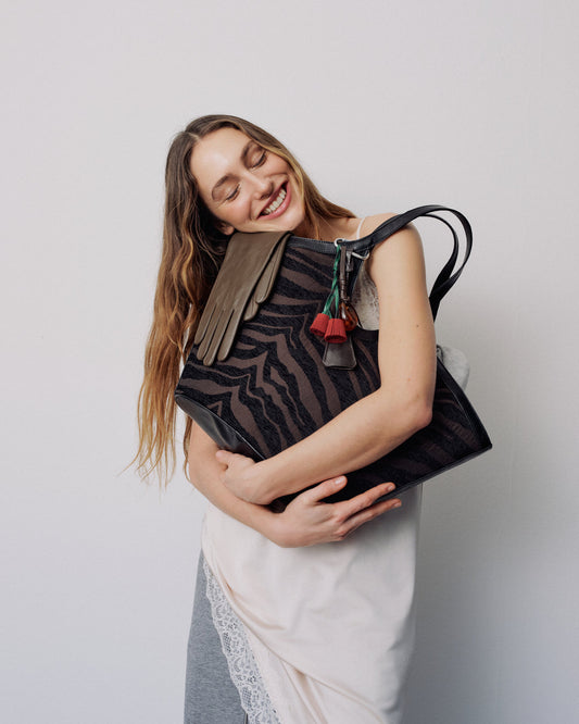 Day Zebra Work Tote - Coffee Bean
