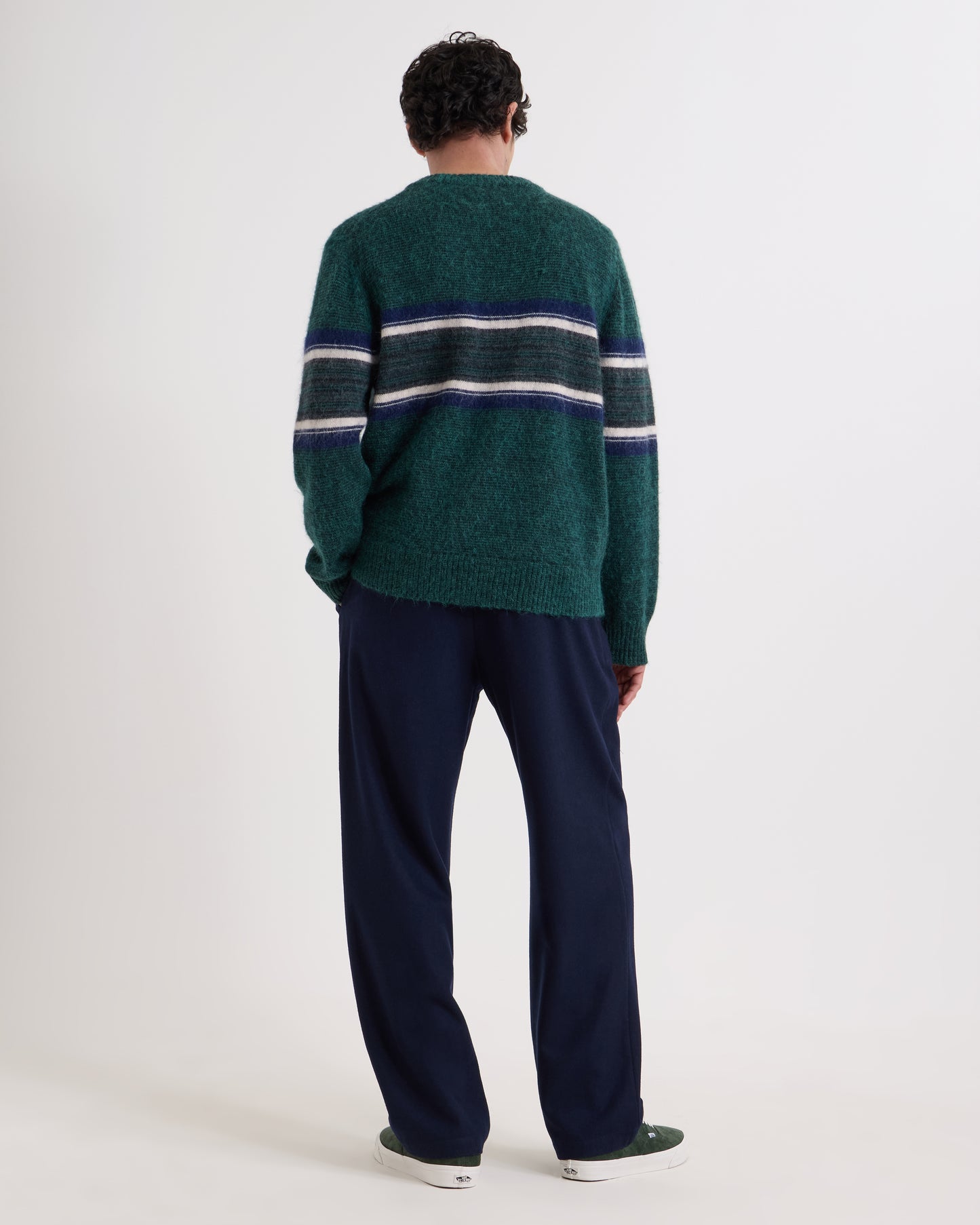 Wilde Crew Brush Preppy Stripe - Dark Green