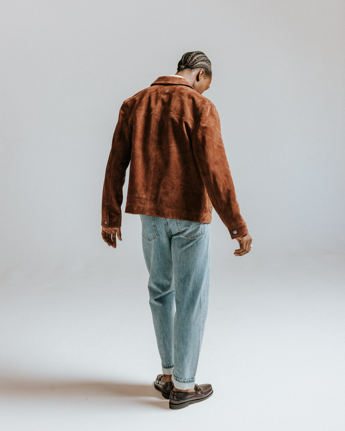 Robin Chore Jacket Suede - Brown