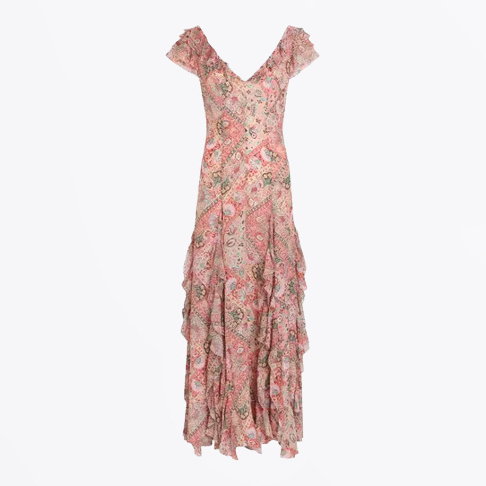 Rixo Ambika Dress - Cara Bandana Orange