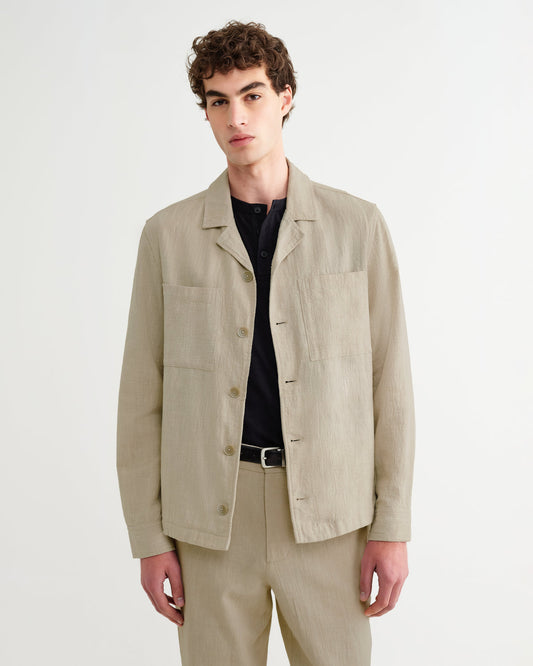 Aldred Overshirt Cotton Linen - Natural