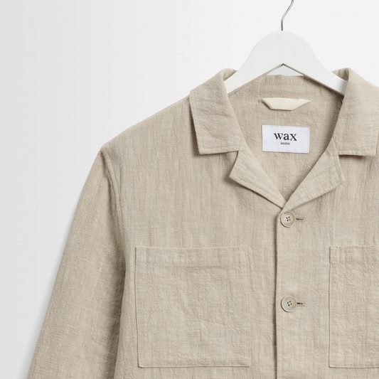 Aldred Overshirt Cotton Linen - Natural