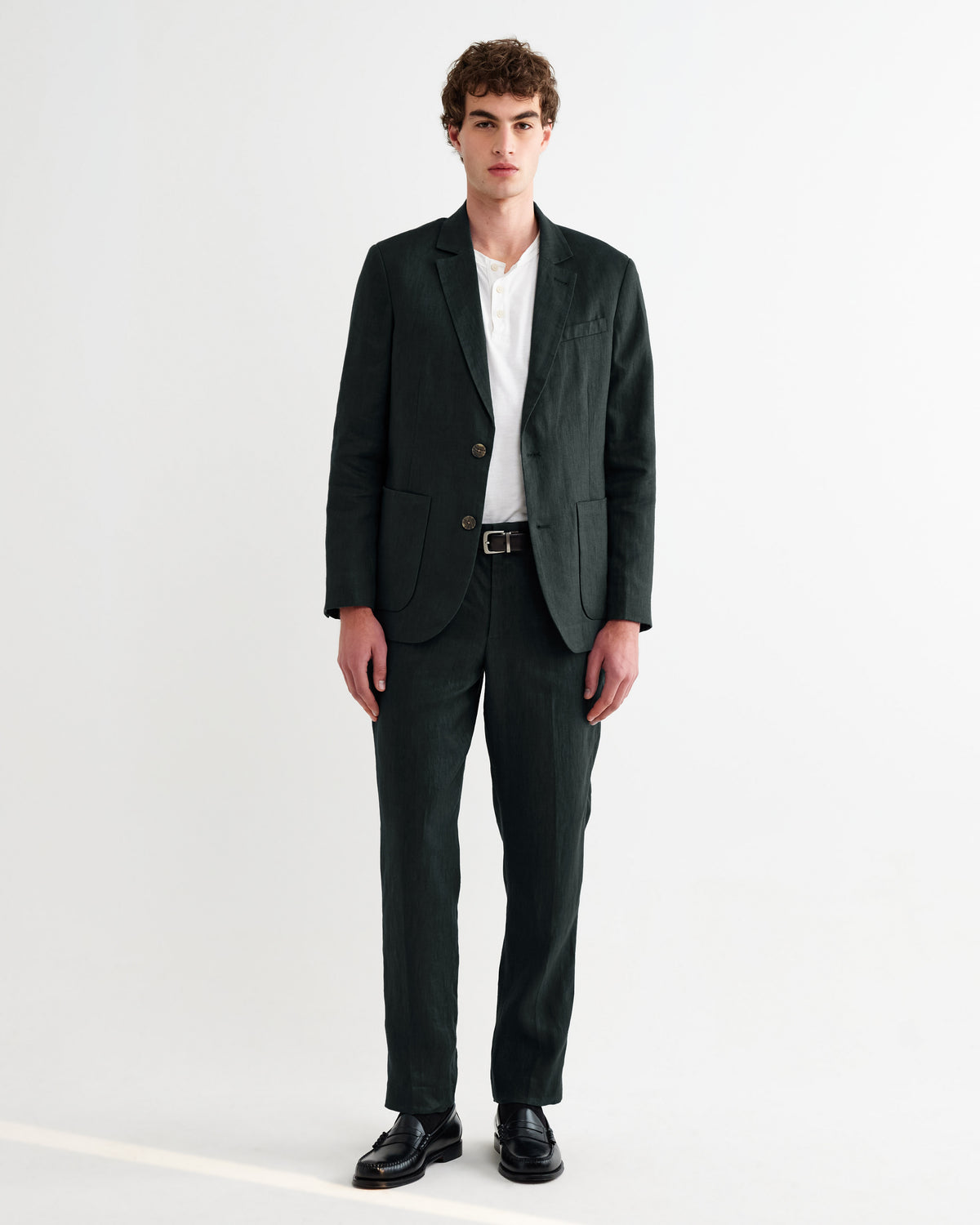 Alp Linen Trouser - Dark Green