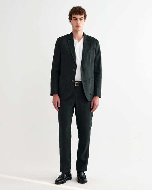 Alp Linen Trouser - Dark Green