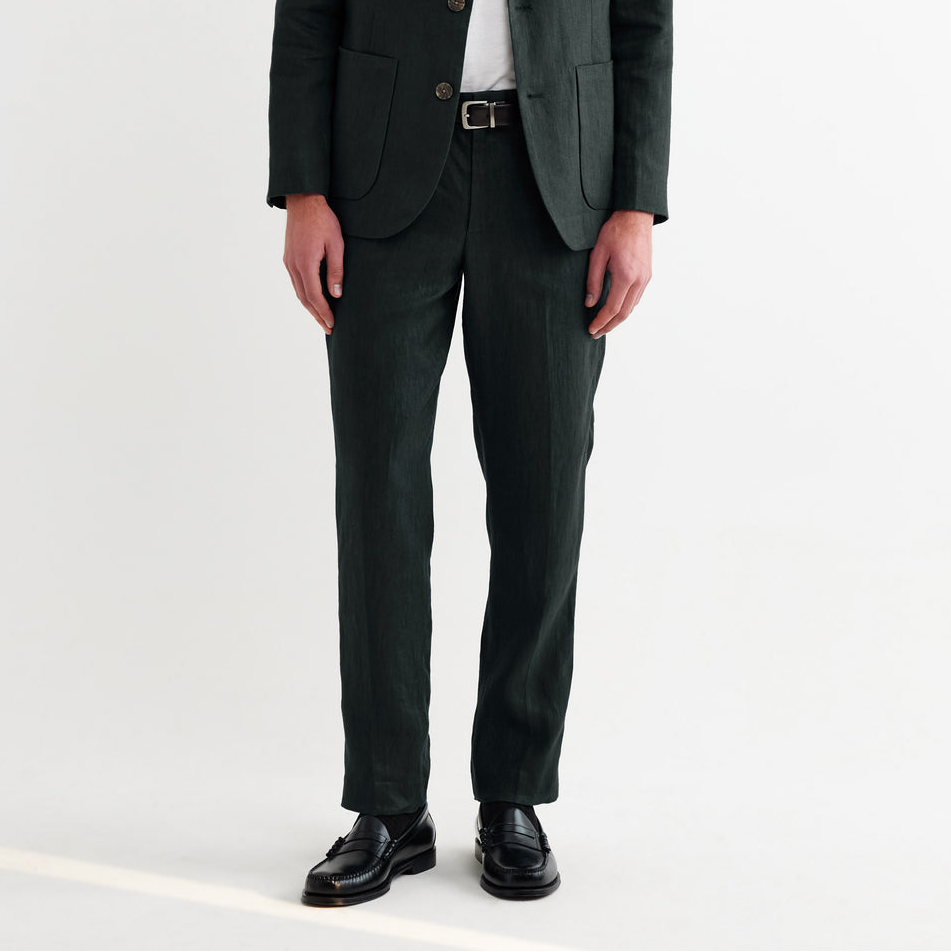 Alp Linen Trouser - Dark Green