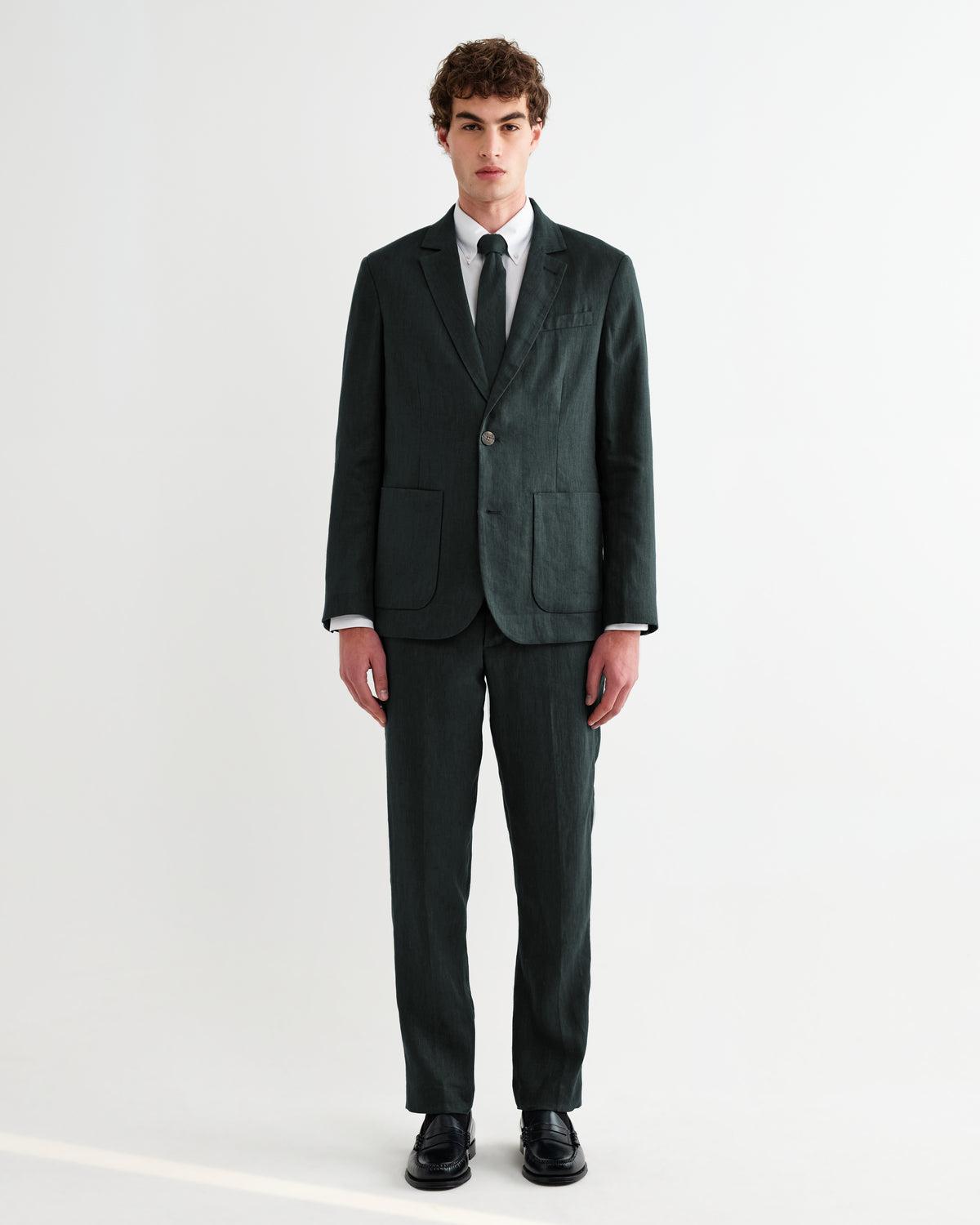 Alp Linen Trouser - Dark Green