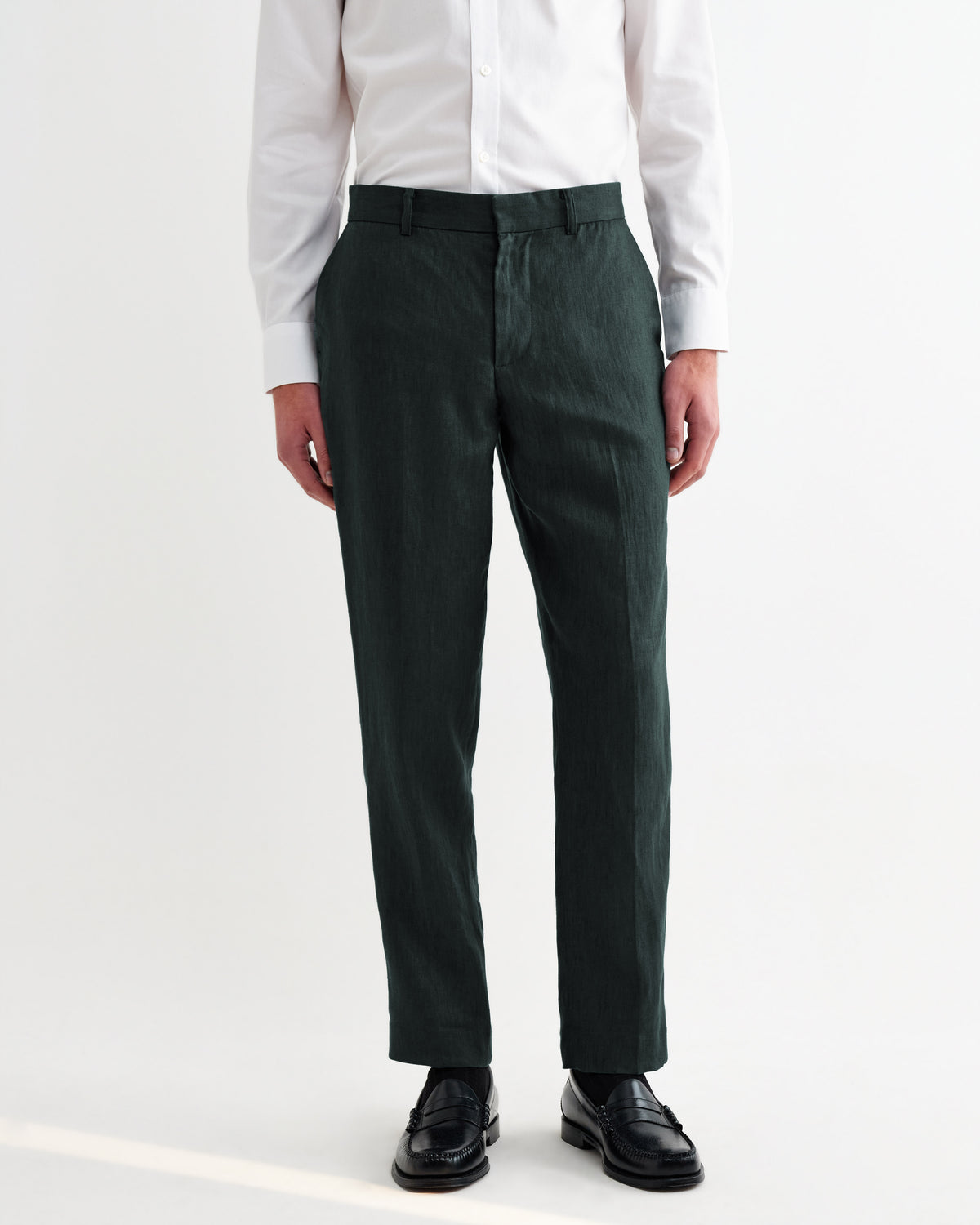 Alp Linen Trouser - Dark Green