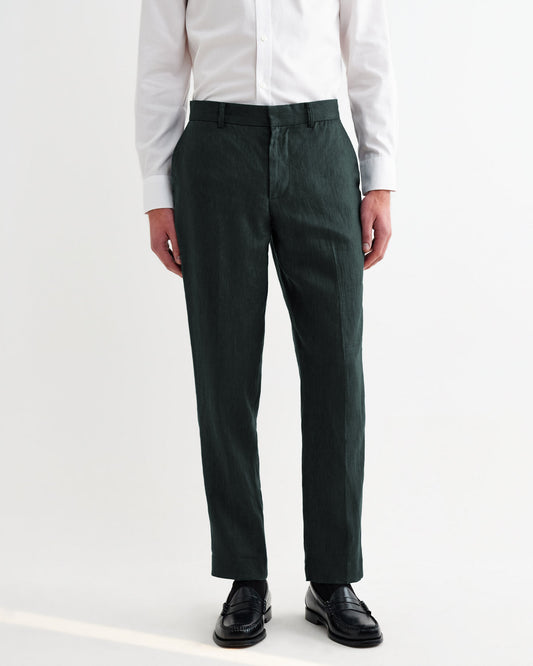 Alp Linen Trouser - Dark Green