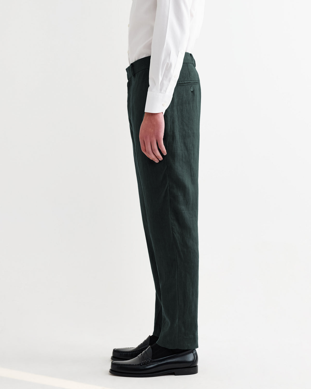Alp Linen Trouser - Dark Green