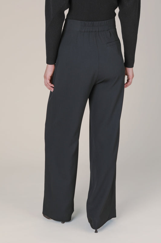 Nellie High Waist Trouser - Black