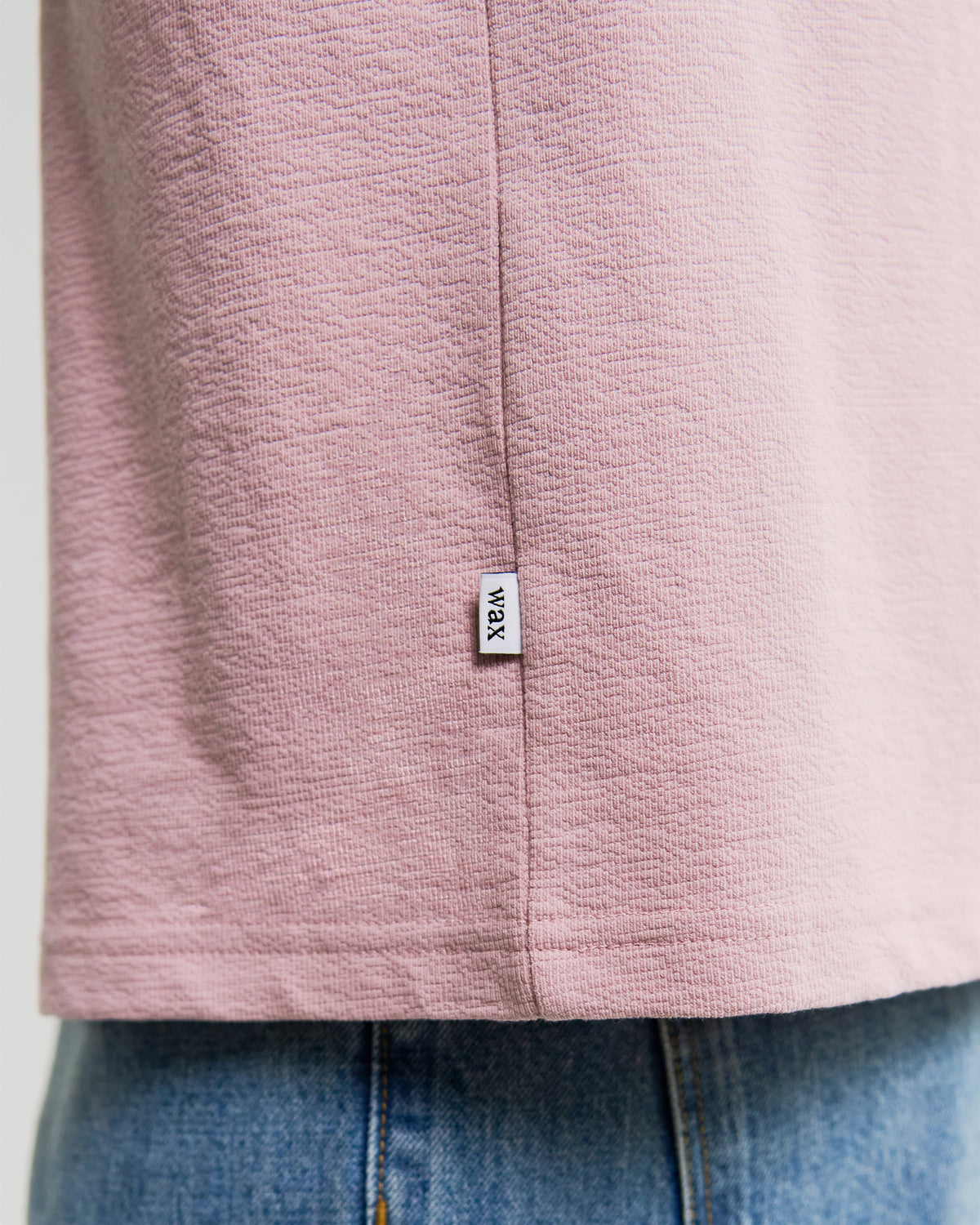 Dean Textured Organic Cotton T-Shirt - Dusky Pink