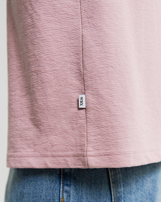 Dean Textured Organic Cotton T-Shirt - Dusky Pink