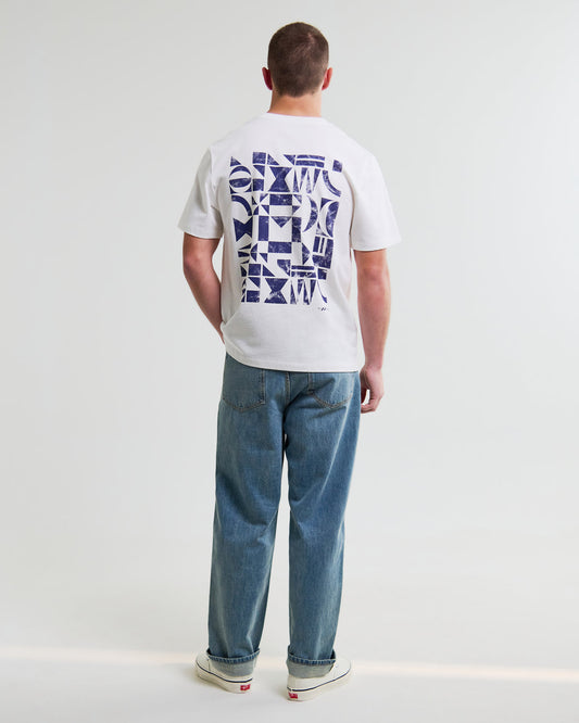 Dean Geo Repeat T-Shirt - Off White