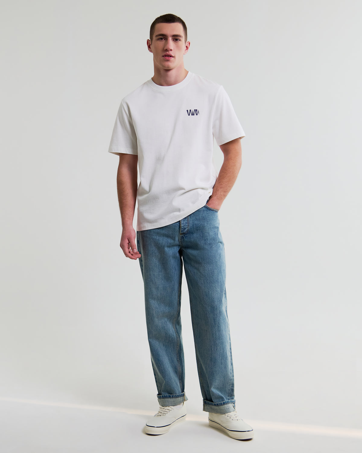 Dean Geo Repeat T-Shirt - Off White