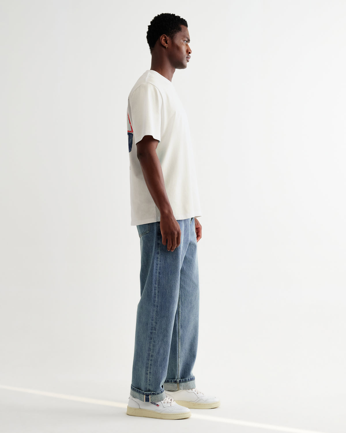 Dean Painted Badge T-Shirt - Off White