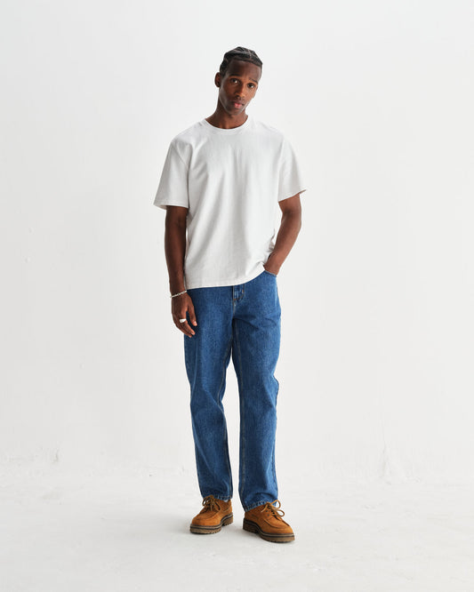Dean Textured Organic Cotton T-Shirt - White