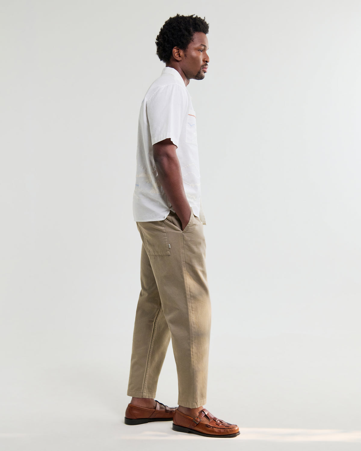 Didcot Embroidered Short-Sleeve Shirt - Ecru