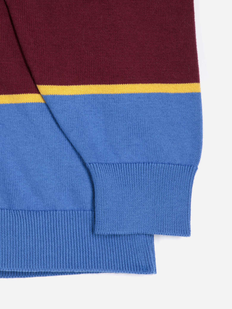 Bobo Striped Cotton Polo Jumper - Blue