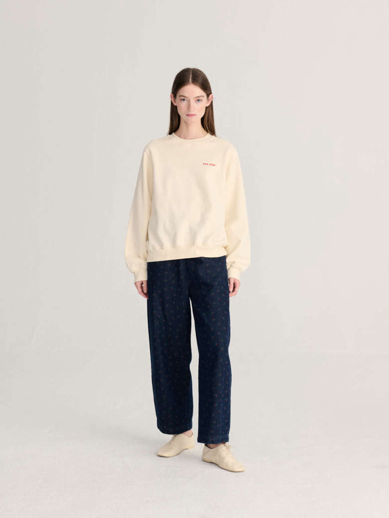 Monster Mug Fitted Sweatshirt - Off White