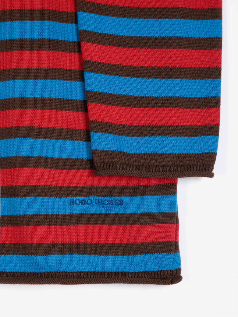 Striped Cotton Cardigan - Multicolour