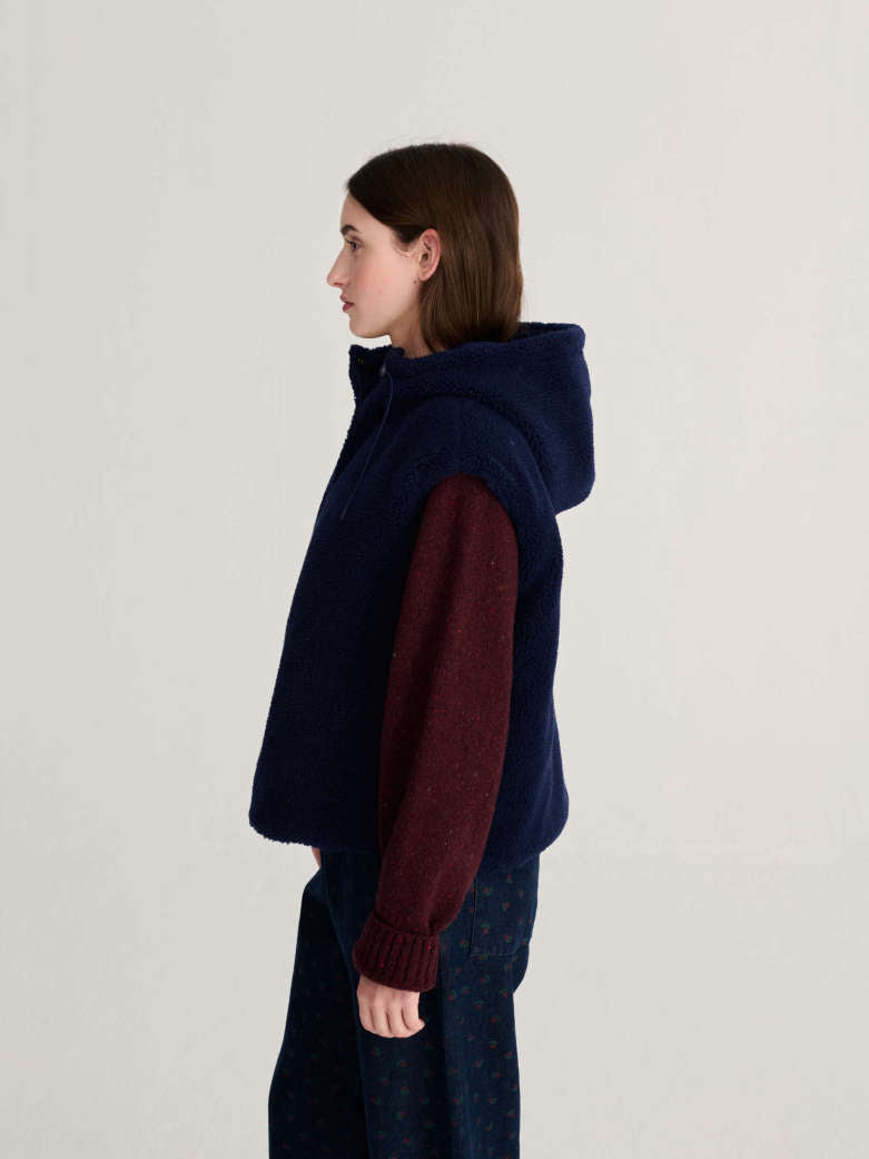Bobo Reversible Nylon Vest - Navy Blue