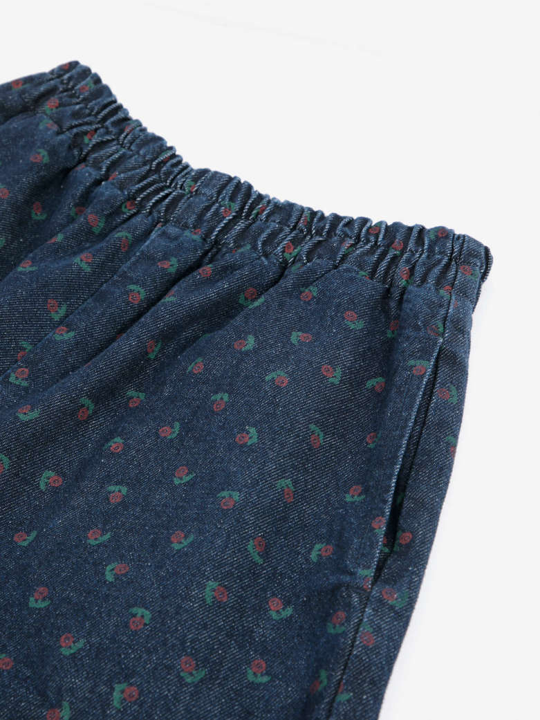 Bobo Swamp Whirl All Over Denim Cocoon Pants - Navy Blue