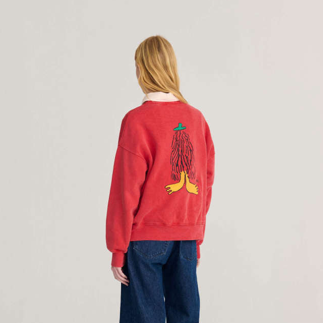 Hidden Monster Relaxed Sweatshirt - Red