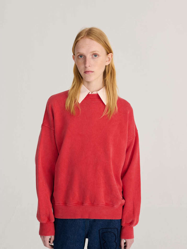 Hidden Monster Relaxed Sweatshirt - Red