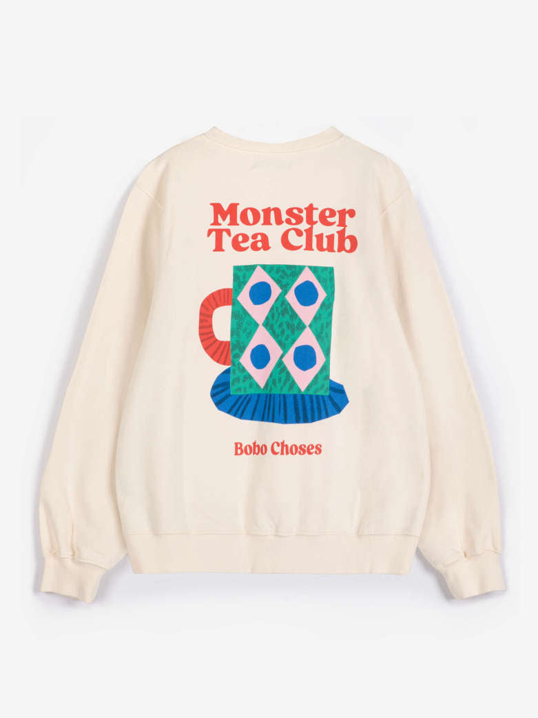 Monster Mug Fitted Sweatshirt - Off White