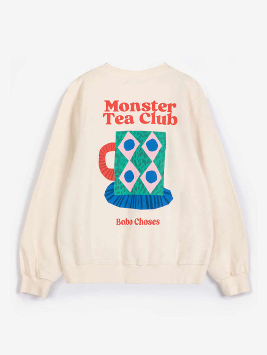 Monster Mug Fitted Sweatshirt - Off White