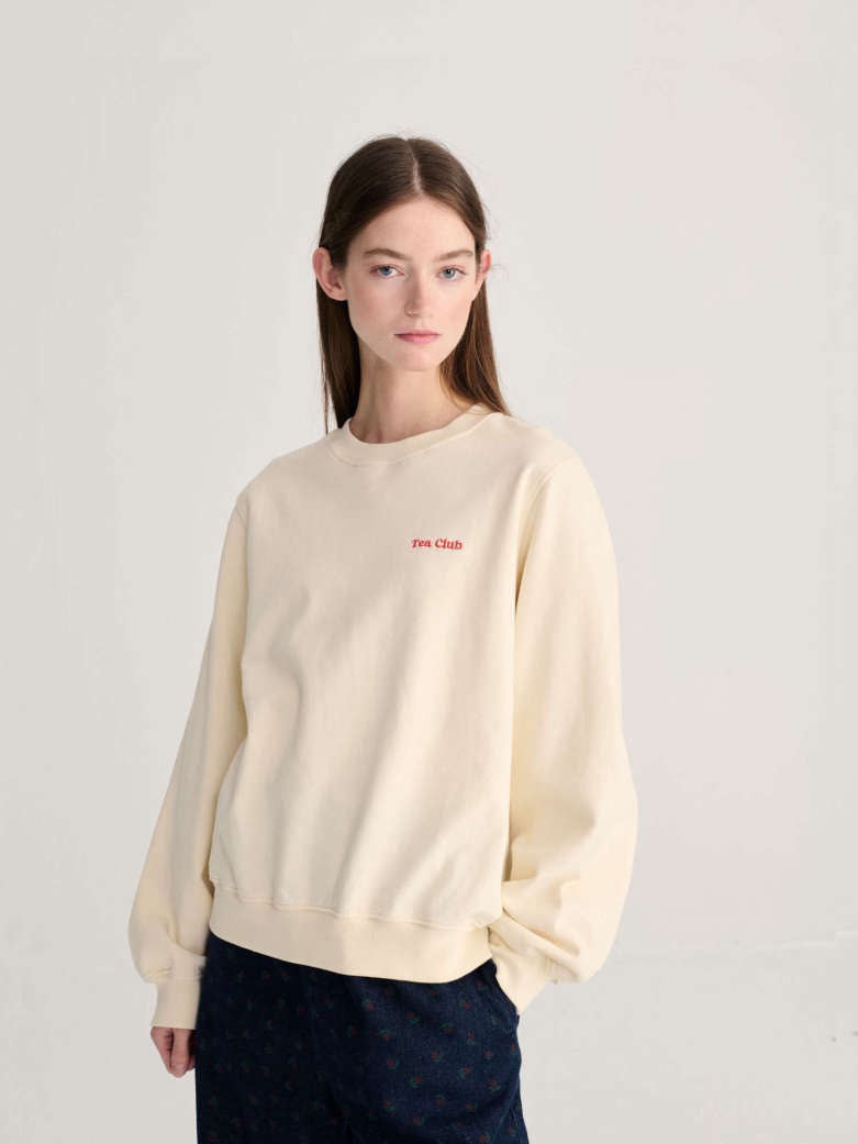 Bobo Monster Mug Fitted Sweatshirt - Off White