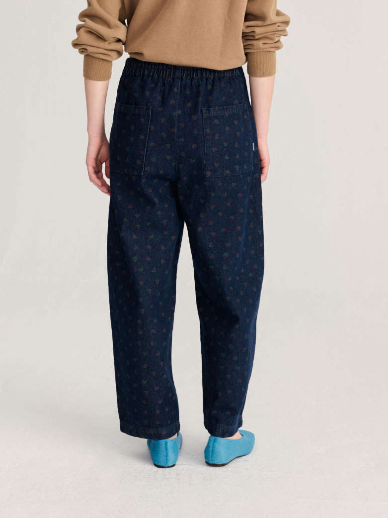 Bobo Swamp Whirl All Over Denim Cocoon Pants - Navy Blue