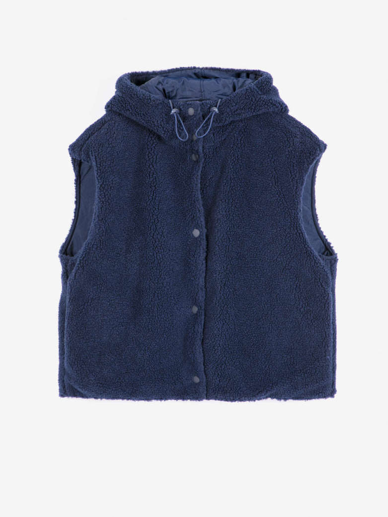 Bobo Reversible Nylon Vest - Navy Blue