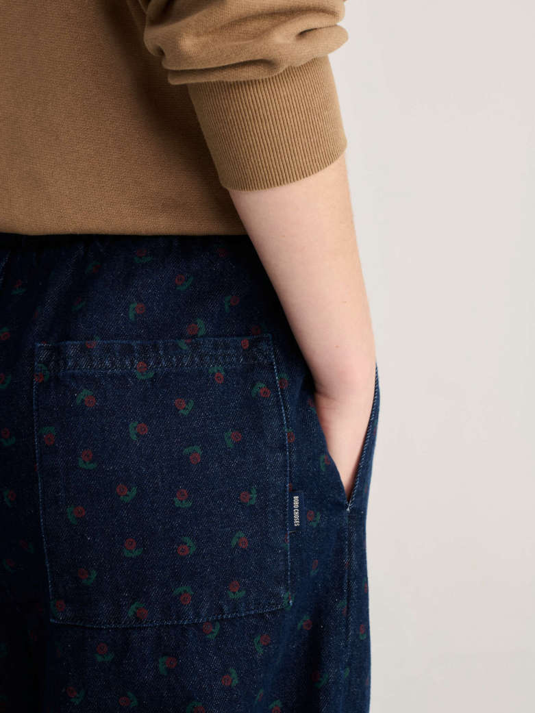 Bobo Swamp Whirl All Over Denim Cocoon Pants - Navy Blue