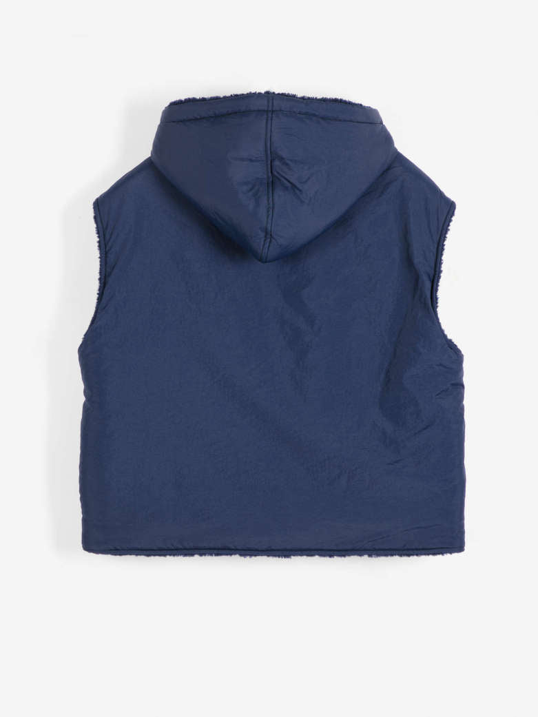 Bobo Reversible Nylon Vest - Navy Blue
