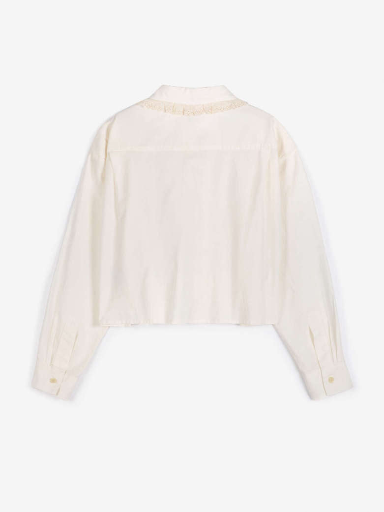 Bobo Lace Ending Poplin Shirt - Off White