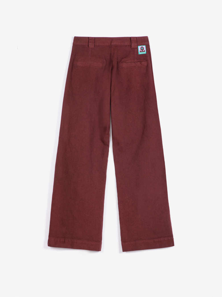 Bobo Pleated Twill Wide-Leg Pants - Dark Brown