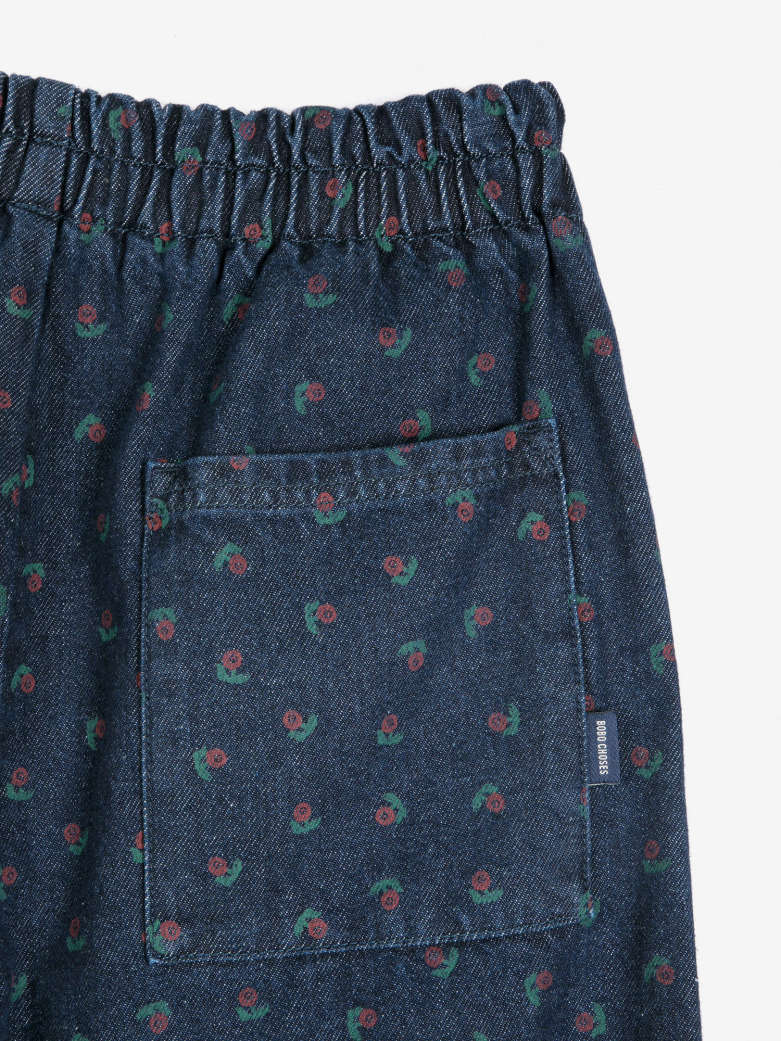 Bobo Swamp Whirl All Over Denim Cocoon Pants - Navy Blue