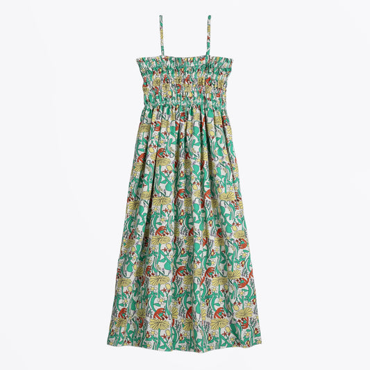 Color Herbalist Gathered Bustier Dress - Multicolour