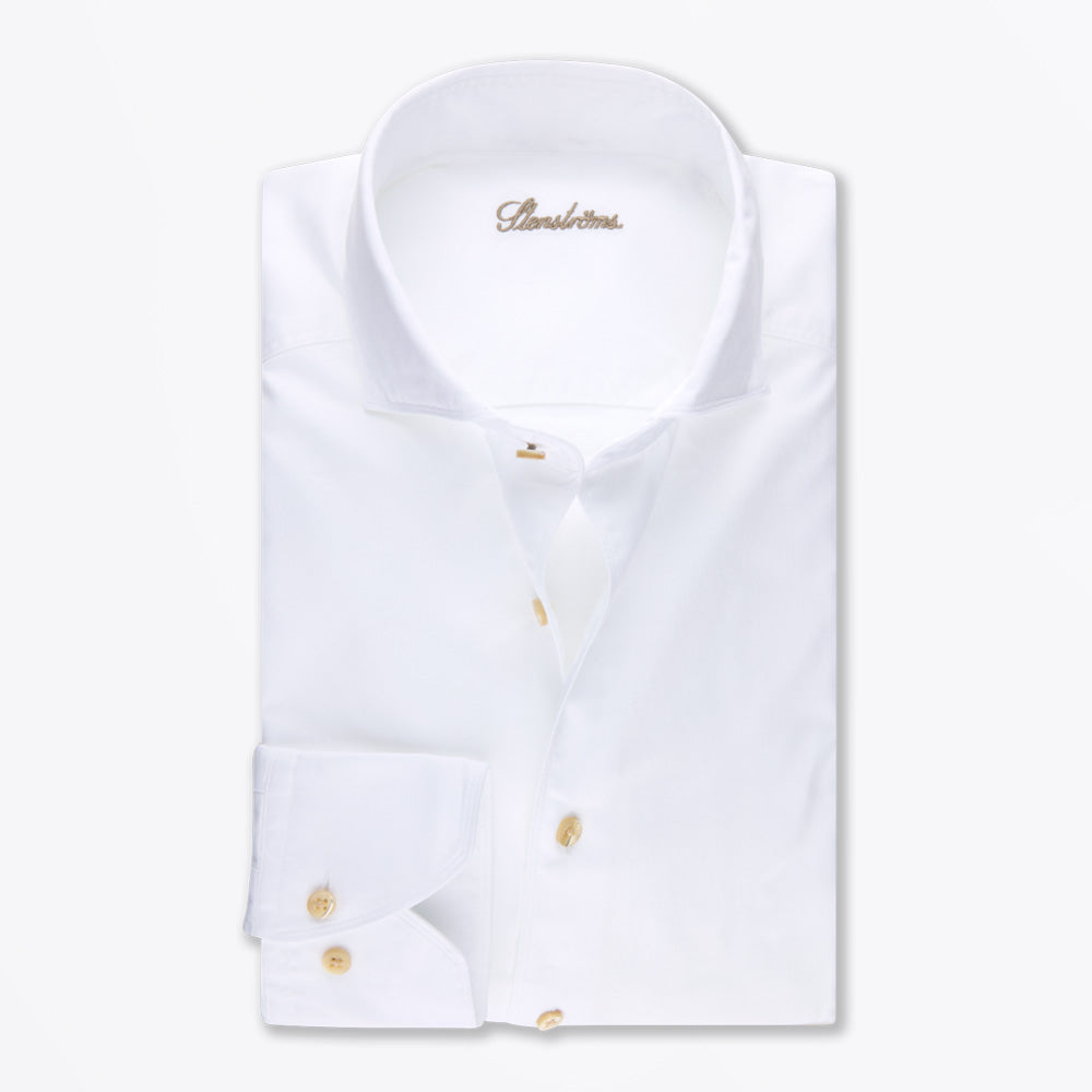 Stenstroms Regular Twill Shirt - White