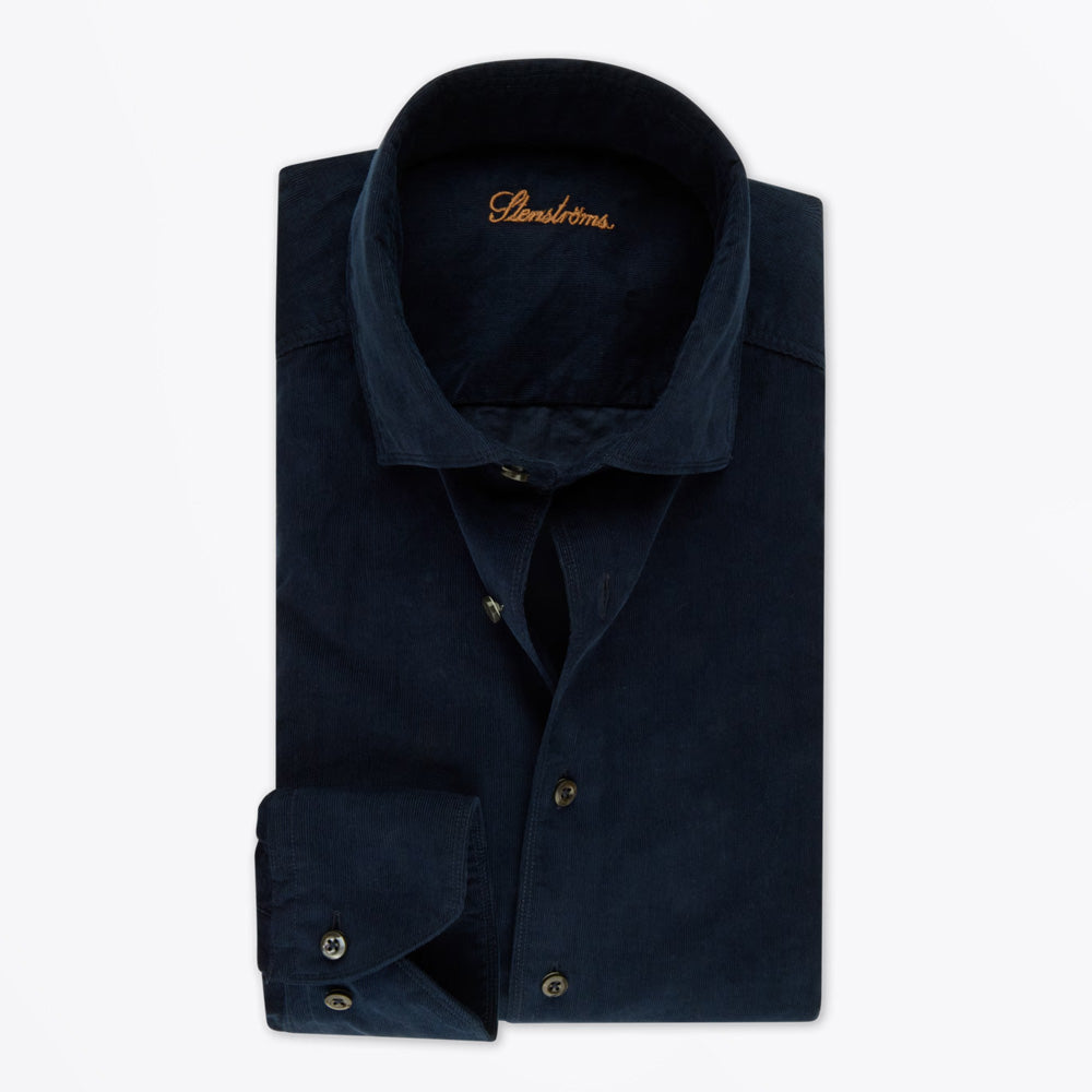 Stenstroms Regular Corduroy Shirt - Navy