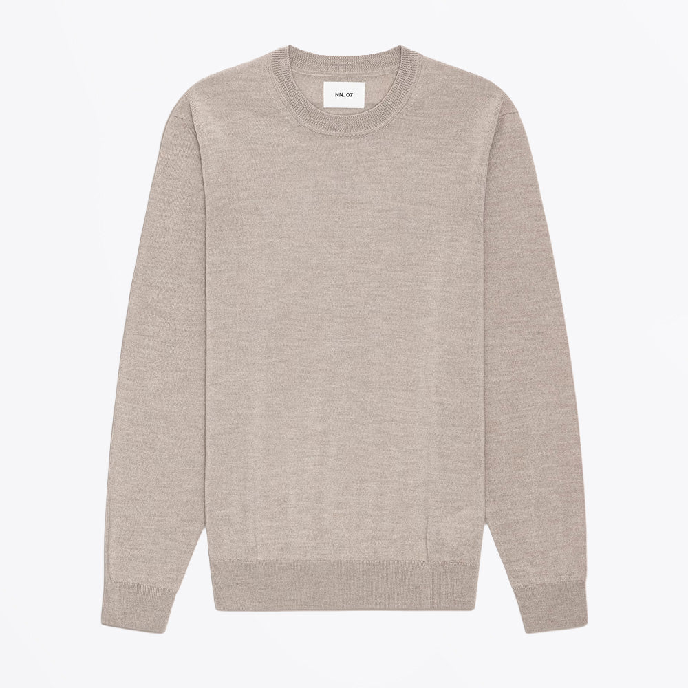 NN07 Ted Lightweight Merino Wool Sweater - Khaki Melange